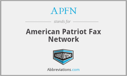 APFN - American Patriot Fax Network