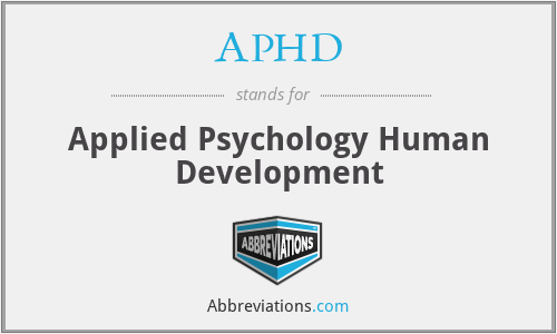 APHD - Applied Psychology Human Development