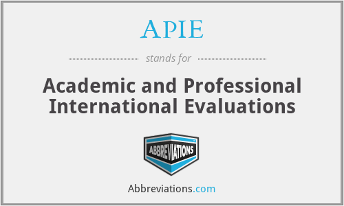 APIE - Academic and Professional International Evaluations