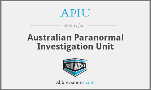 APIU - Australian Paranormal Investigation Unit