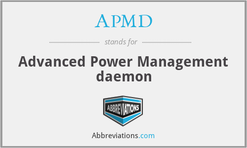 APMD - Advanced Power Management daemon