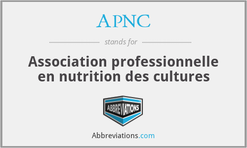 APNC - Association professionnelle en nutrition des cultures