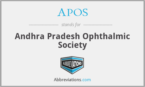 APOS - Andhra Pradesh Ophthalmic Society