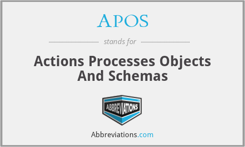 APOS - Actions Processes Objects And Schemas