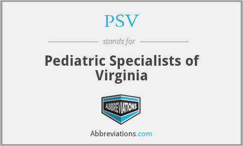 PSV - Pediatric Specialists of Virginia