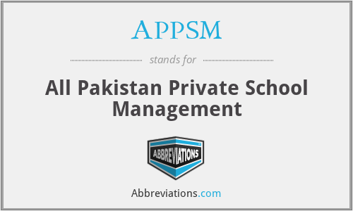 APPSM - All Pakistan Private School Management