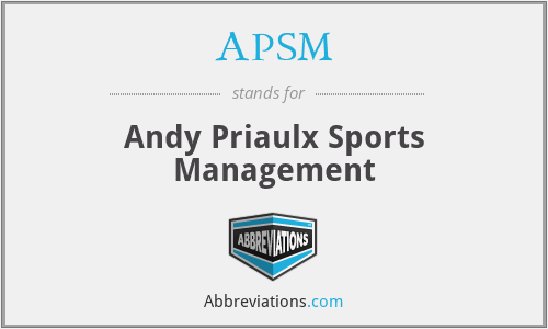 APSM - Andy Priaulx Sports Management