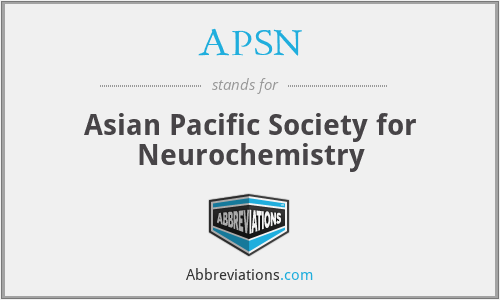 APSN - Asian Pacific Society for Neurochemistry