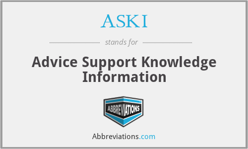 ASKI - Advice Support Knowledge Information