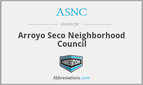 ASNC - Arroyo Seco Neighborhood Council