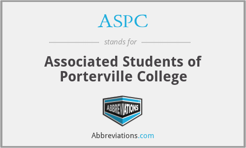 ASPC - Associated Students of Porterville College