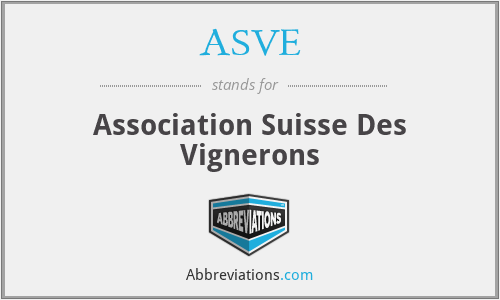 ASVE - Association Suisse Des Vignerons