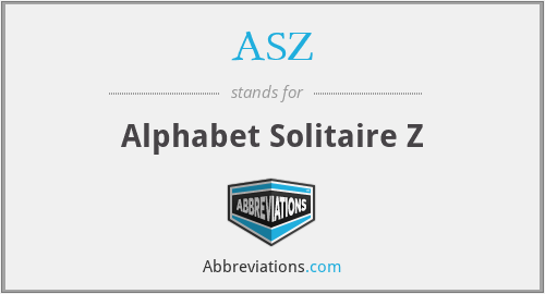 ASZ - Alphabet Solitaire Z