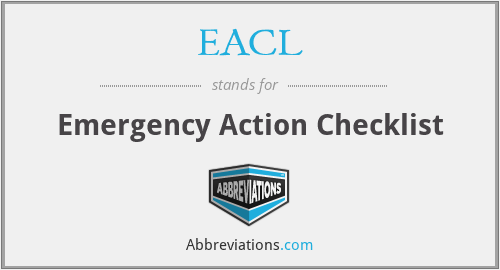 EACL - Emergency Action Checklist