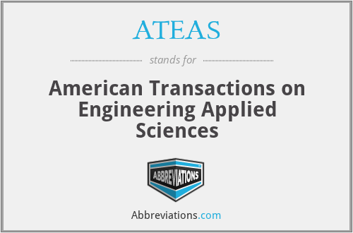 ATEAS - American Transactions on Engineering Applied Sciences