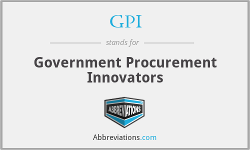 GPI - Government Procurement Innovators