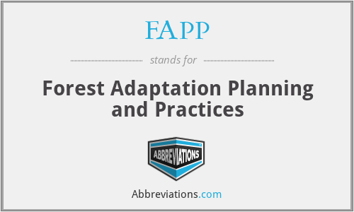 FAPP - Forest Adaptation Planning and Practices