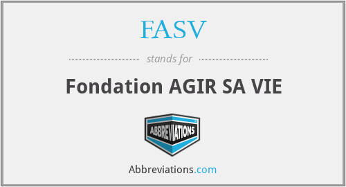 FASV - Fondation AGIR SA VIE