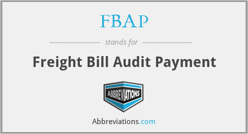 FBAP - Freight Bill Audit Payment