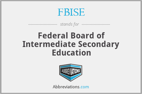 FBISE - Federal Board of Intermediate Secondary Education
