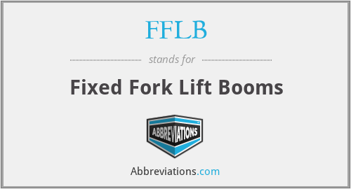 FFLB - Fixed Fork Lift Booms