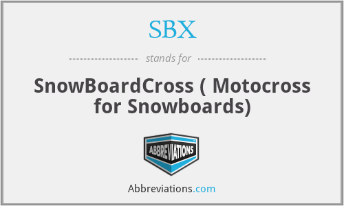SBX - SnowBoardCross ( Motocross for Snowboards)
