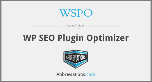 WSPO - WP SEO Plugin Optimizer