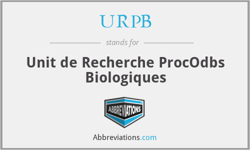 URPB - Unit de Recherche ProcOdbs Biologiques