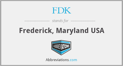 FDK - Frederick, Maryland USA