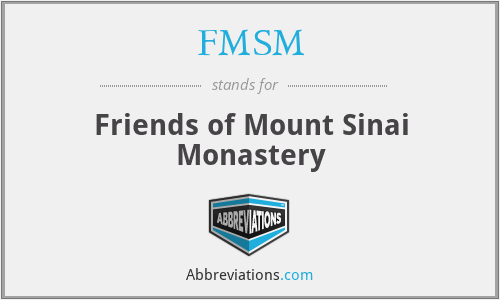 FMSM - Friends of Mount Sinai Monastery
