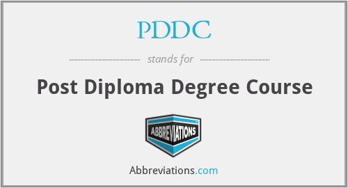 PDDC - Post Diploma Degree Course