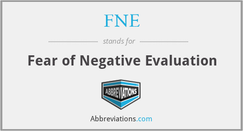 FNE - Fear of Negative Evaluation