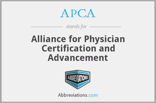 APCA - Alliance for Physician Certification and Advancement