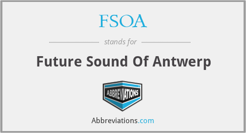 FSOA - Future Sound Of Antwerp