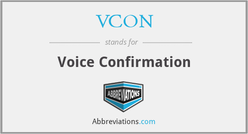 VCON - Voice Confirmation