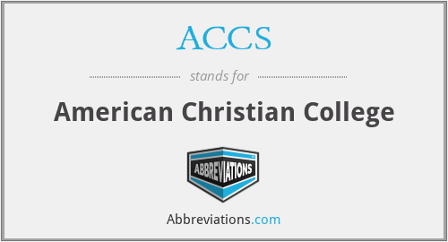 ACCS - American Christian College