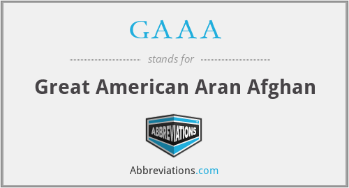 GAAA - Great American Aran Afghan