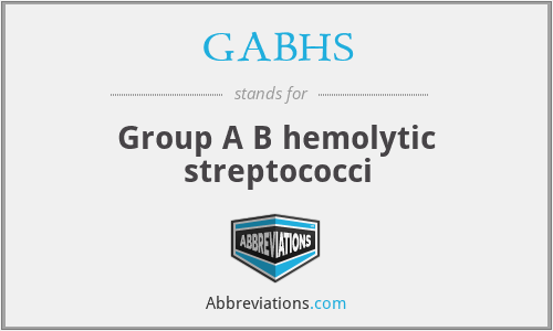 GABHS - Group A B hemolytic streptococci