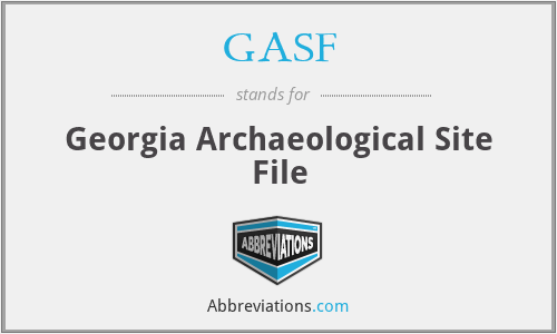GASF - Georgia Archaeological Site File