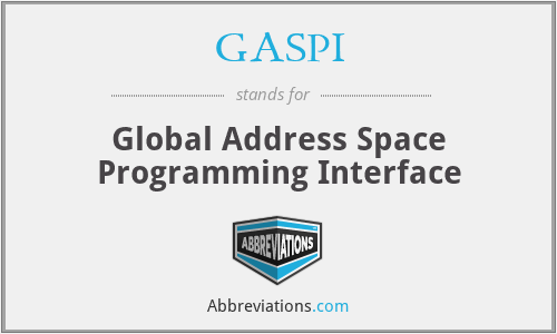 GASPI - Global Address Space Programming Interface