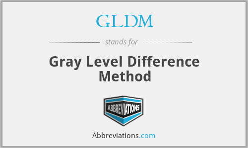 GLDM - Gray Level Difference Method