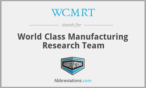 WCMRT - World Class Manufacturing Research Team