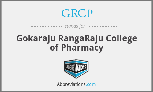 GRCP - Gokaraju RangaRaju College of Pharmacy