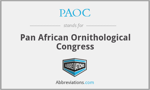 PAOC - Pan African Ornithological Congress