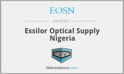 EOSN - Essilor Optical Supply Nigeria