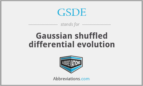 GSDE - Gaussian shuffled differential evolution