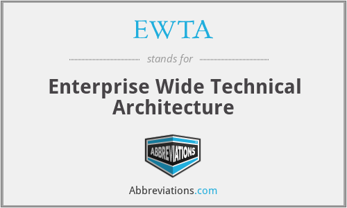 EWTA - Enterprise Wide Technical Architecture