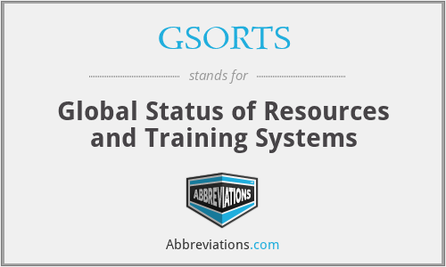 GSORTS - Global Status of Resources and Training Systems
