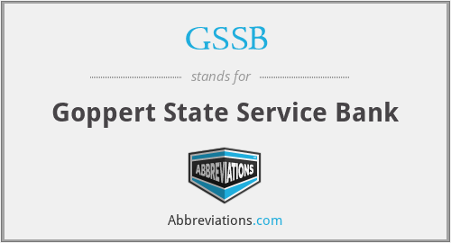 GSSB - Goppert State Service Bank