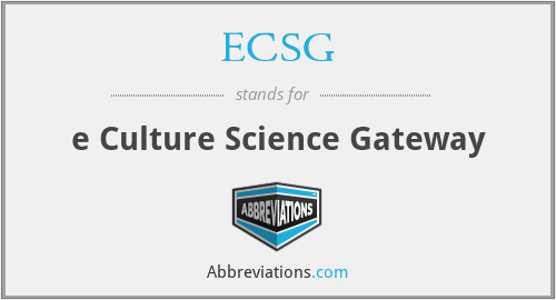 ECSG - e Culture Science Gateway